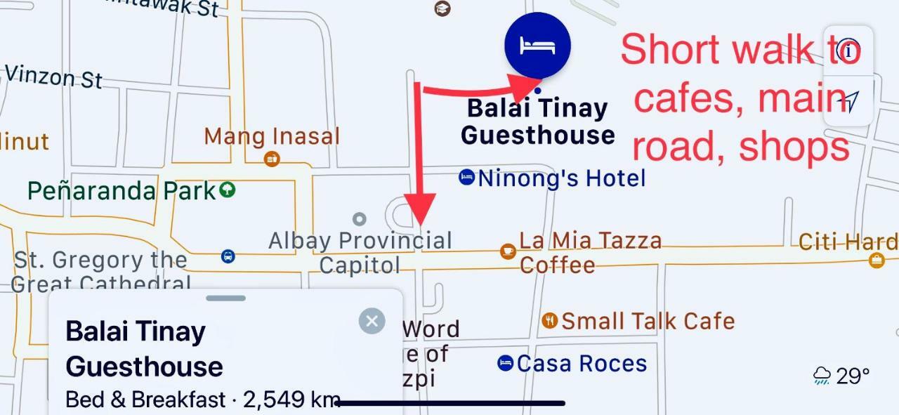 Balai Tinay Guesthouse Legazpi Eksteriør billede